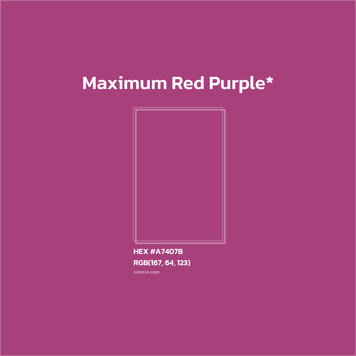 HEX #A7407B Color Name, Color Code, Palettes, Similar Paints, Images