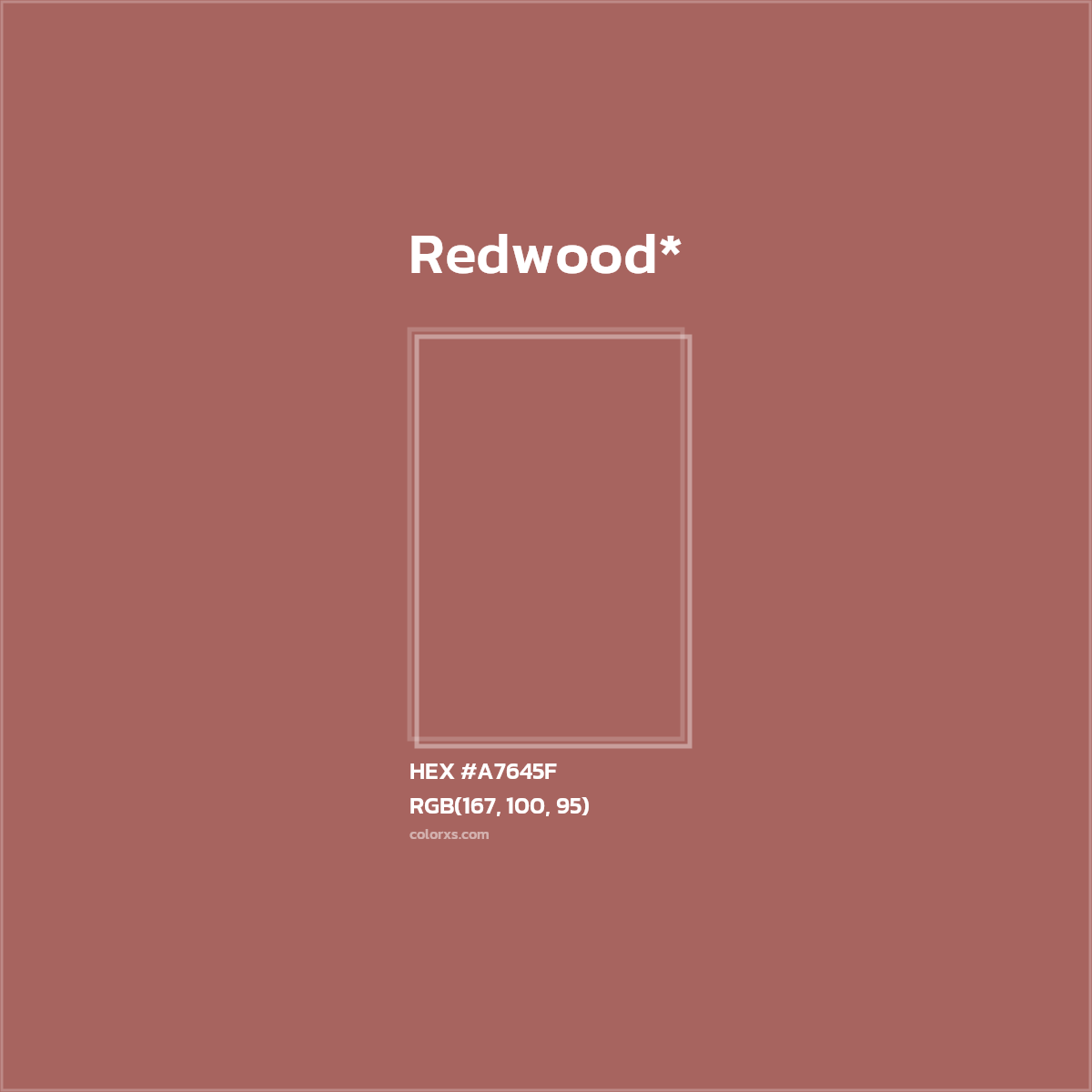 HEX #A7645F Color Name, Color Code, Palettes, Similar Paints, Images