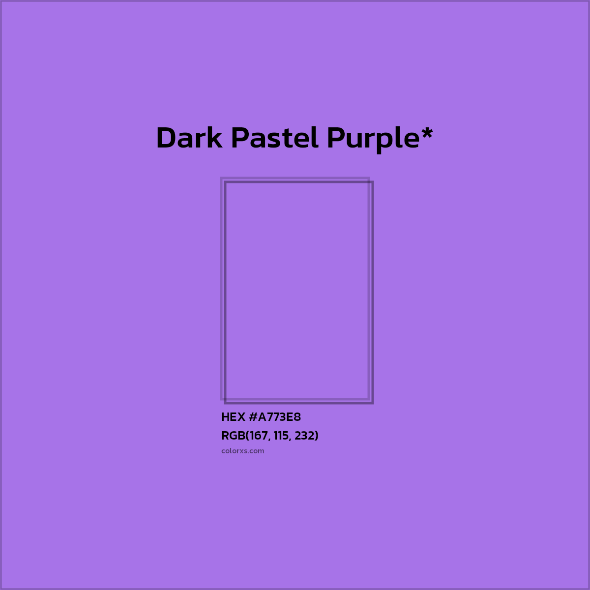 HEX #A773E8 Color Name, Color Code, Palettes, Similar Paints, Images