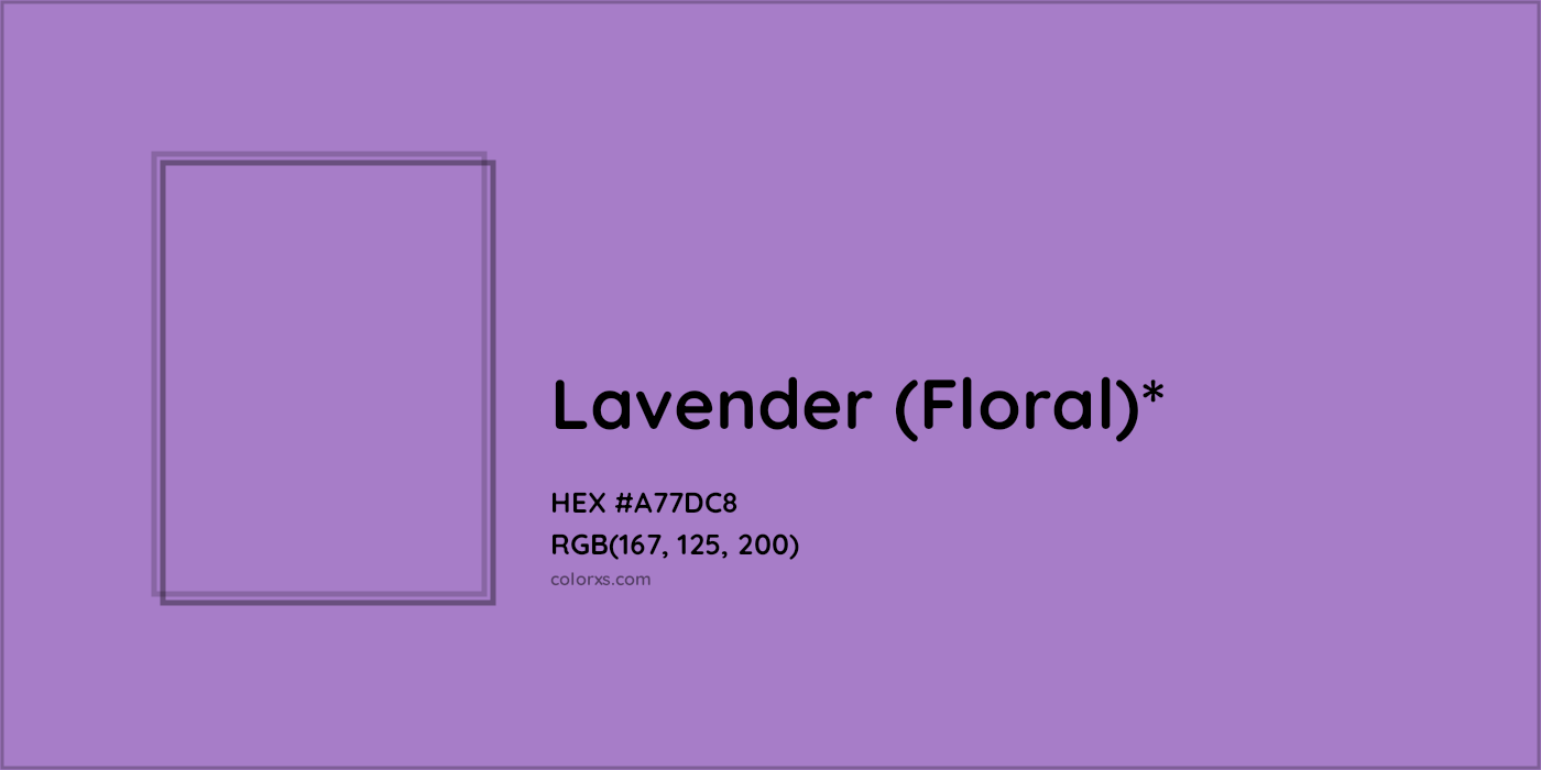 HEX #A77DC8 Color Name, Color Code, Palettes, Similar Paints, Images