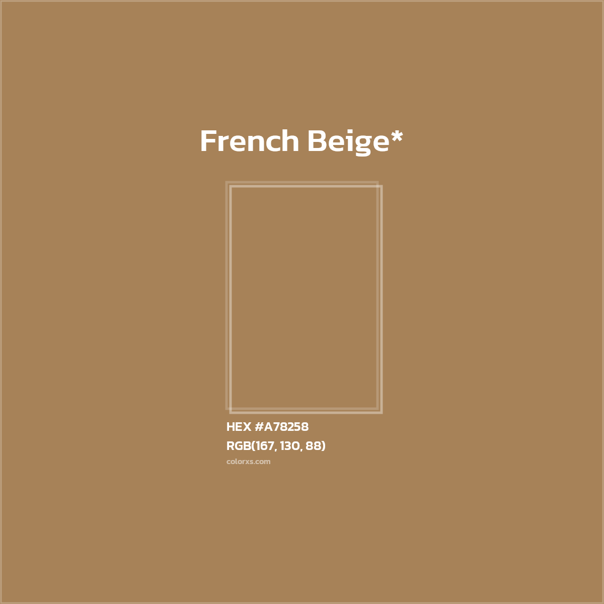 HEX #A78258 Color Name, Color Code, Palettes, Similar Paints, Images