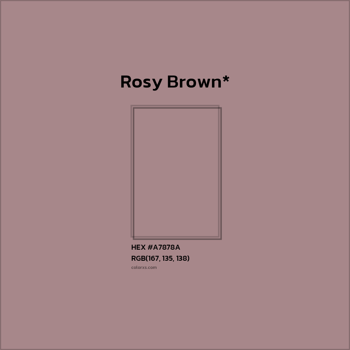 HEX #A7878A Color Name, Color Code, Palettes, Similar Paints, Images