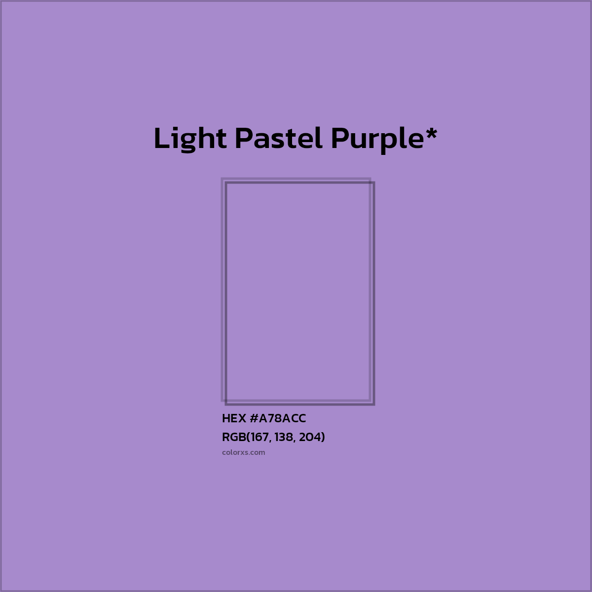 HEX #A78ACC Color Name, Color Code, Palettes, Similar Paints, Images