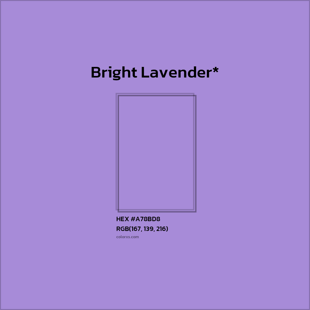 HEX #A78BD8 Color Name, Color Code, Palettes, Similar Paints, Images