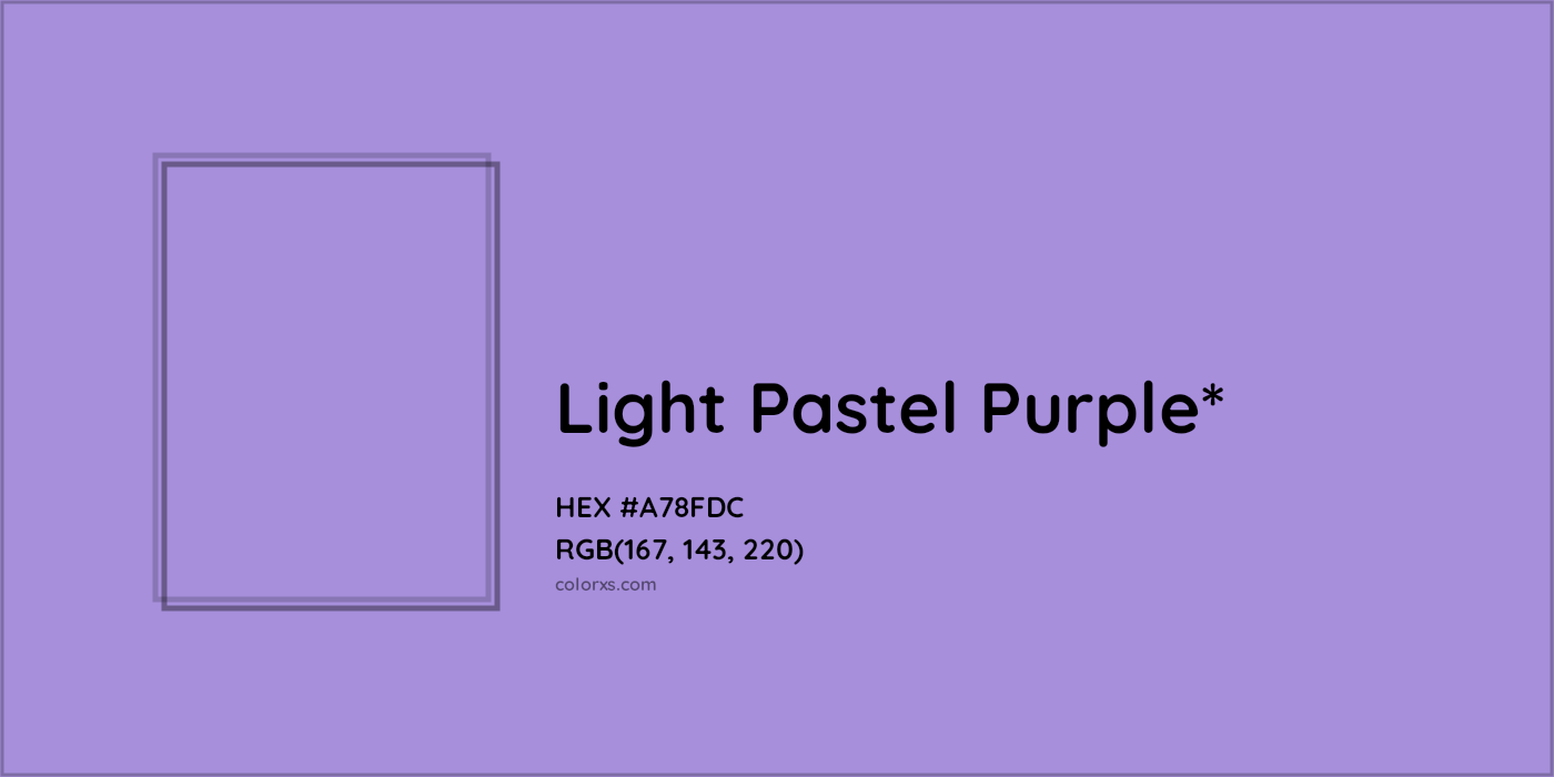 HEX #A78FDC Color Name, Color Code, Palettes, Similar Paints, Images