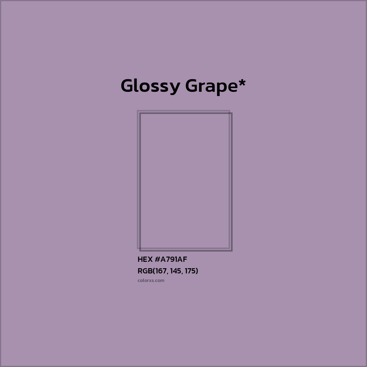HEX #A791AF Color Name, Color Code, Palettes, Similar Paints, Images