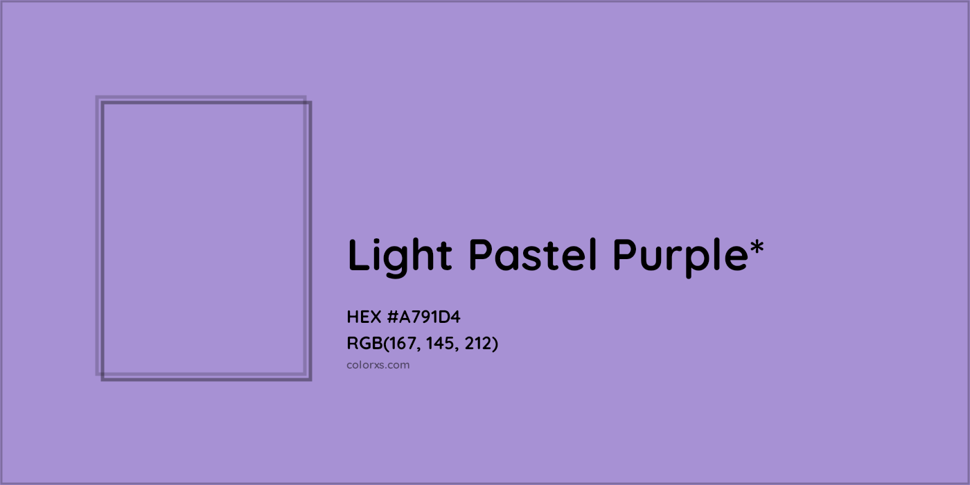 HEX #A791D4 Color Name, Color Code, Palettes, Similar Paints, Images