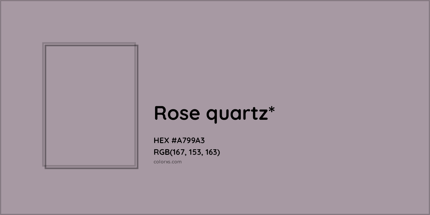 HEX #A799A3 Color Name, Color Code, Palettes, Similar Paints, Images