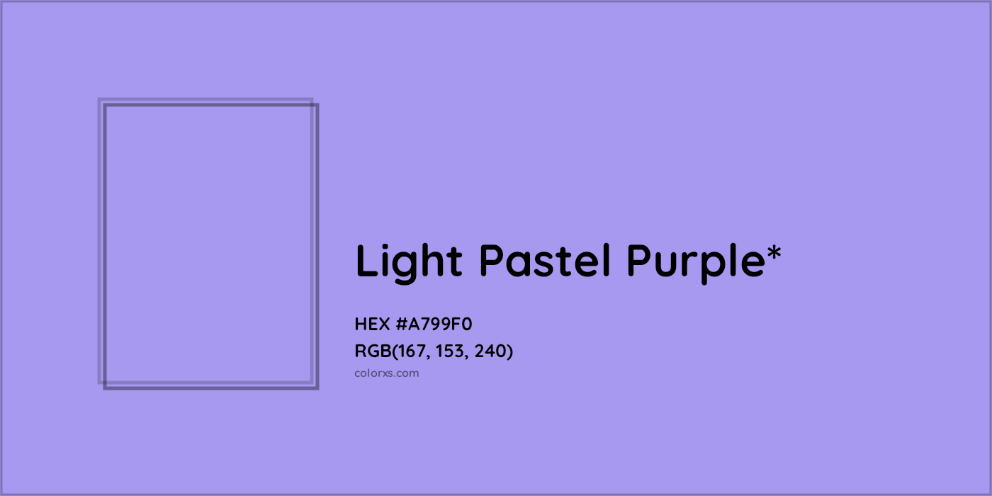 HEX #A799F0 Color Name, Color Code, Palettes, Similar Paints, Images