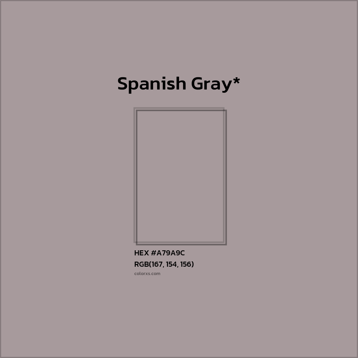 HEX #A79A9C Color Name, Color Code, Palettes, Similar Paints, Images