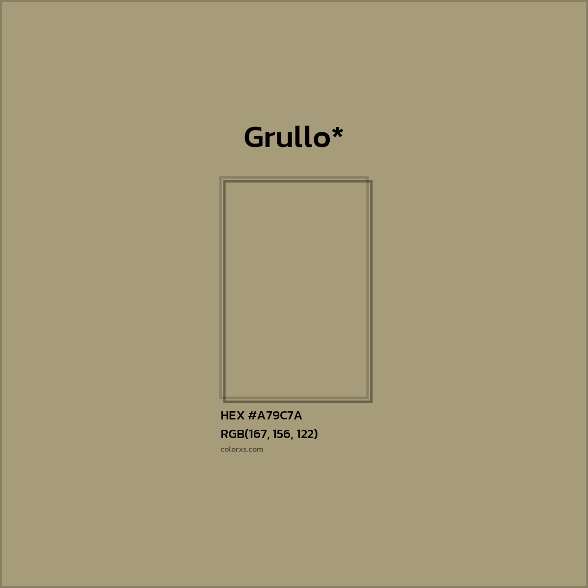 HEX #A79C7A Color Name, Color Code, Palettes, Similar Paints, Images