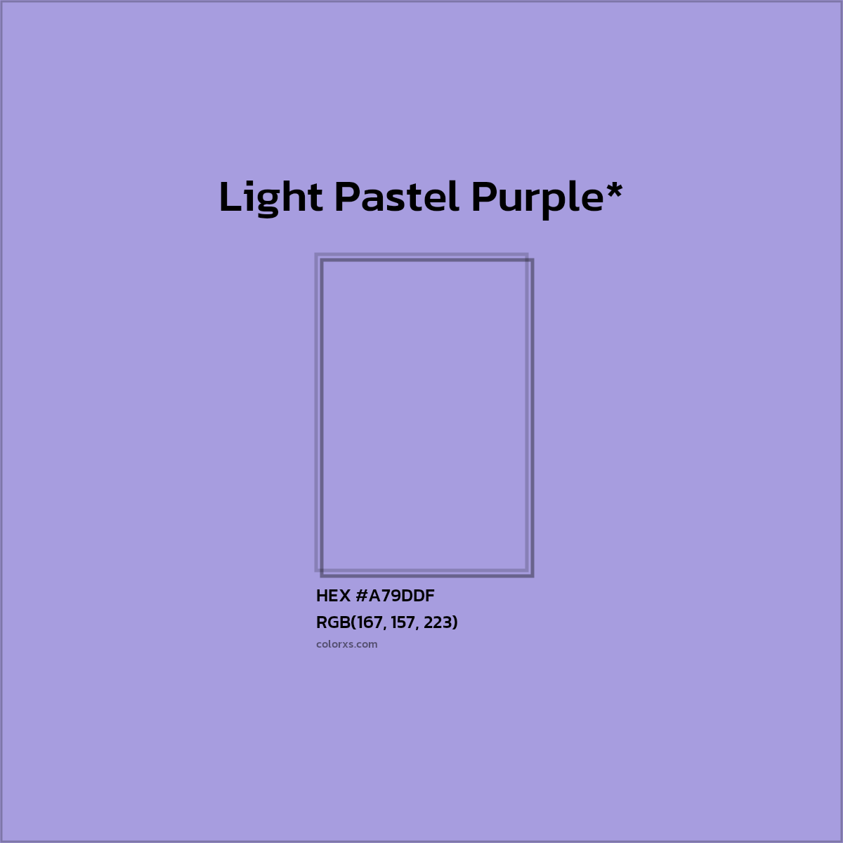 HEX #A79DDF Color Name, Color Code, Palettes, Similar Paints, Images