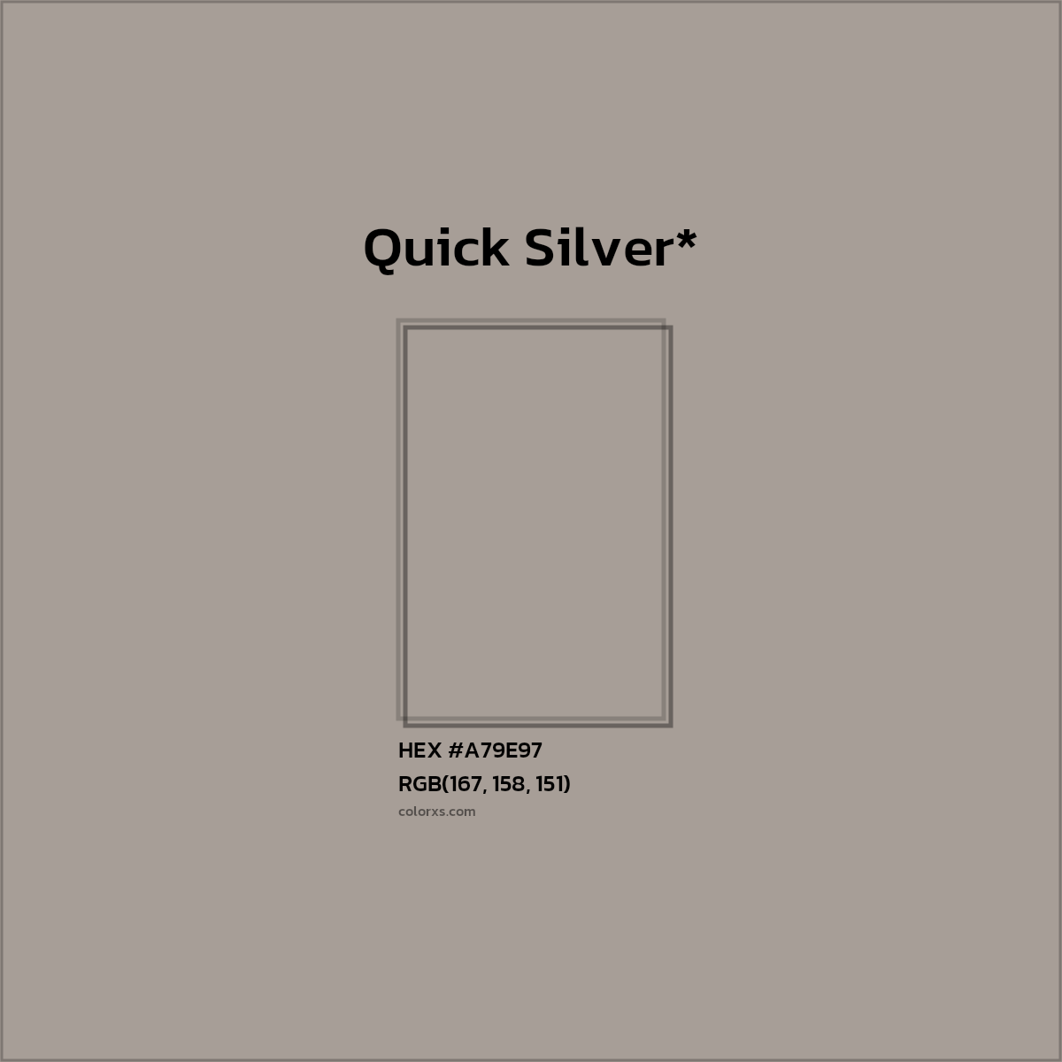HEX #A79E97 Color Name, Color Code, Palettes, Similar Paints, Images