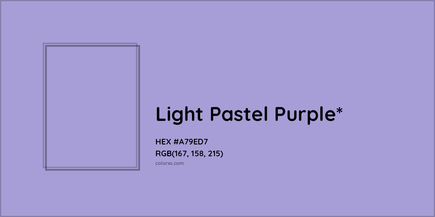 HEX #A79ED7 Color Name, Color Code, Palettes, Similar Paints, Images