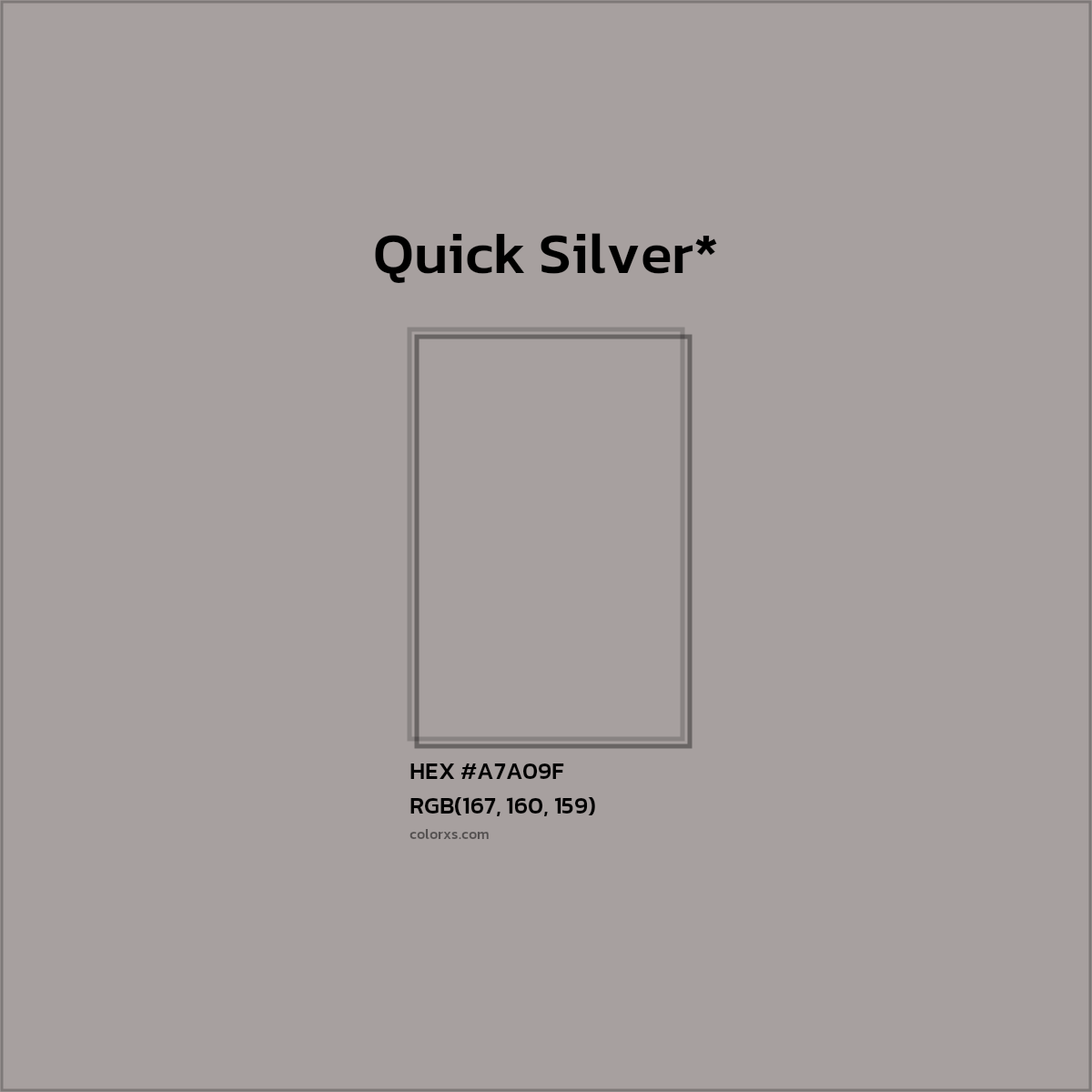 HEX #A7A09F Color Name, Color Code, Palettes, Similar Paints, Images