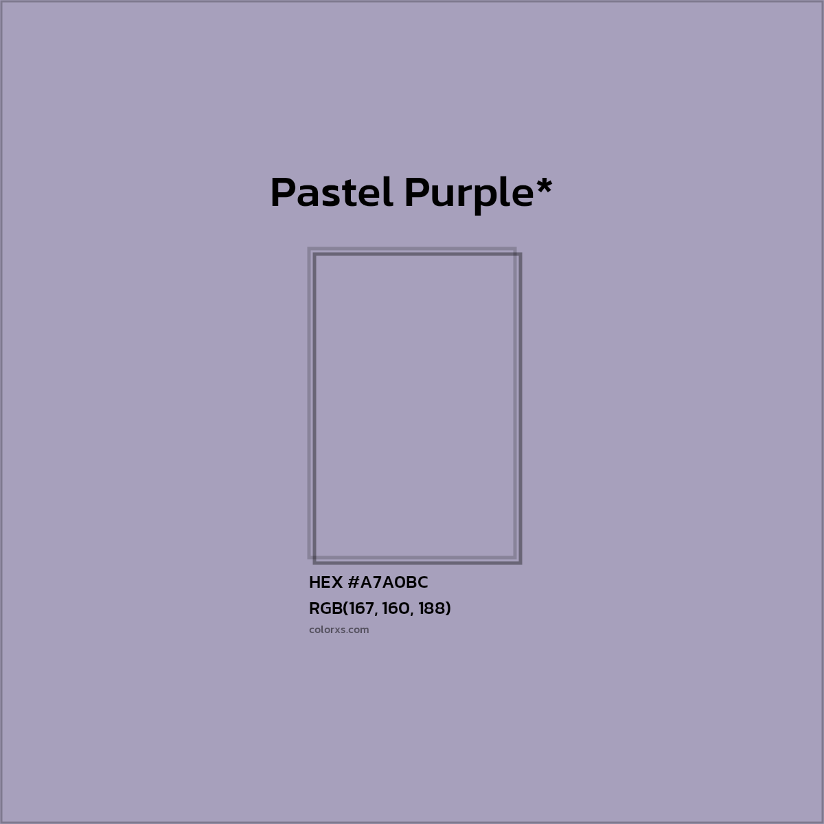 HEX #A7A0BC Color Name, Color Code, Palettes, Similar Paints, Images