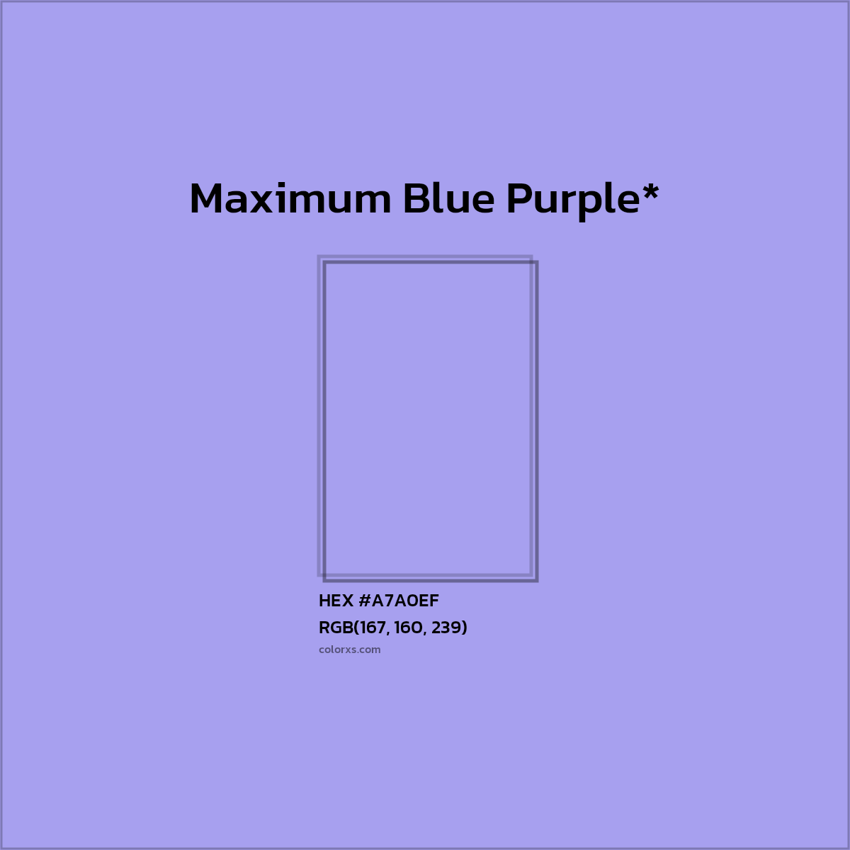 HEX #A7A0EF Color Name, Color Code, Palettes, Similar Paints, Images