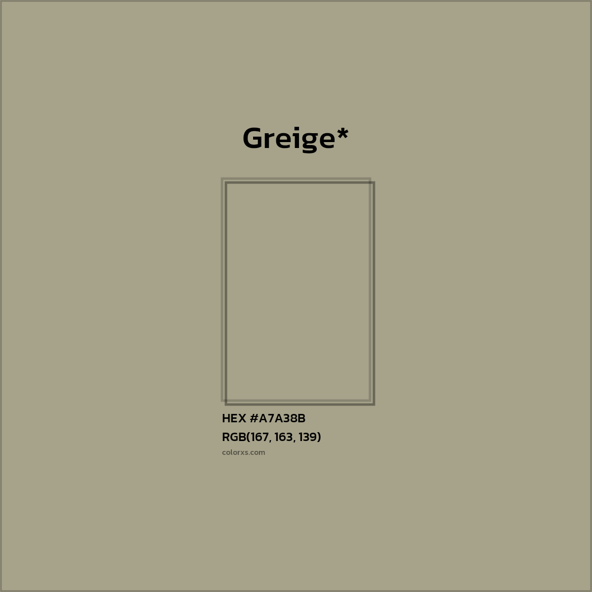 HEX #A7A38B Color Name, Color Code, Palettes, Similar Paints, Images