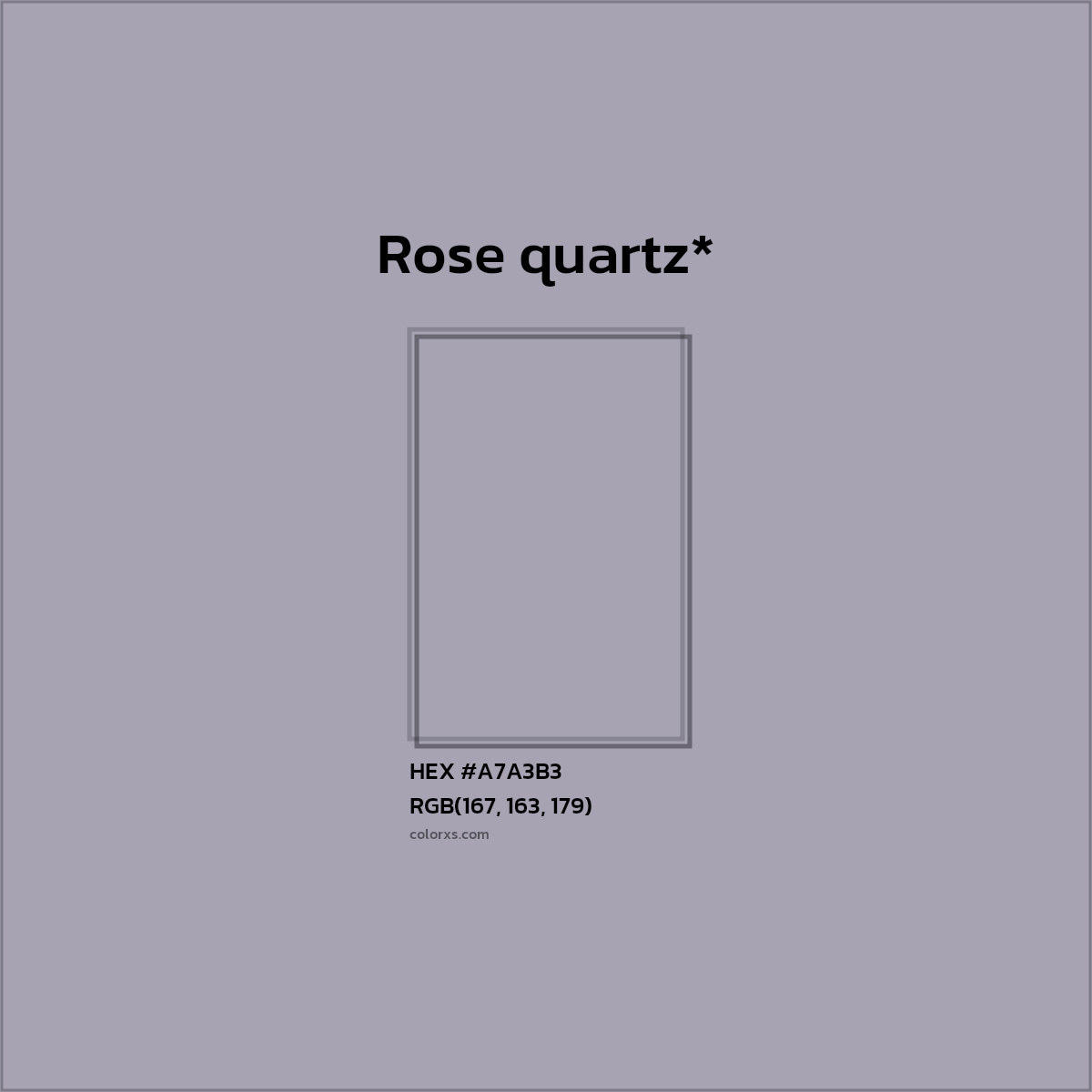 HEX #A7A3B3 Color Name, Color Code, Palettes, Similar Paints, Images
