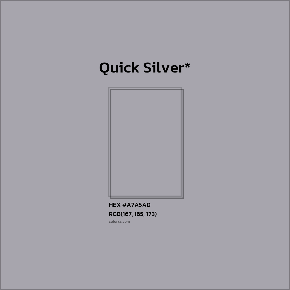 HEX #A7A5AD Color Name, Color Code, Palettes, Similar Paints, Images