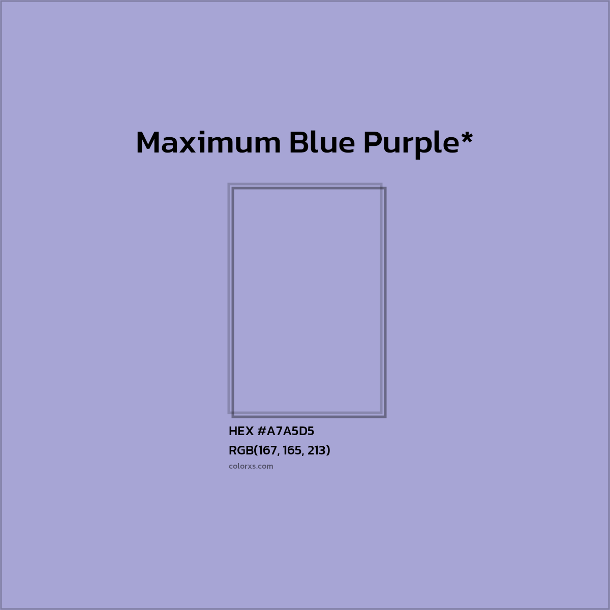 HEX #A7A5D5 Color Name, Color Code, Palettes, Similar Paints, Images