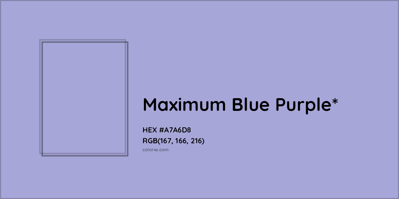 HEX #A7A6D8 Color Name, Color Code, Palettes, Similar Paints, Images
