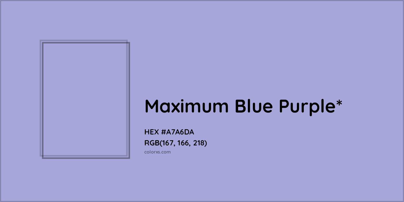 HEX #A7A6DA Color Name, Color Code, Palettes, Similar Paints, Images