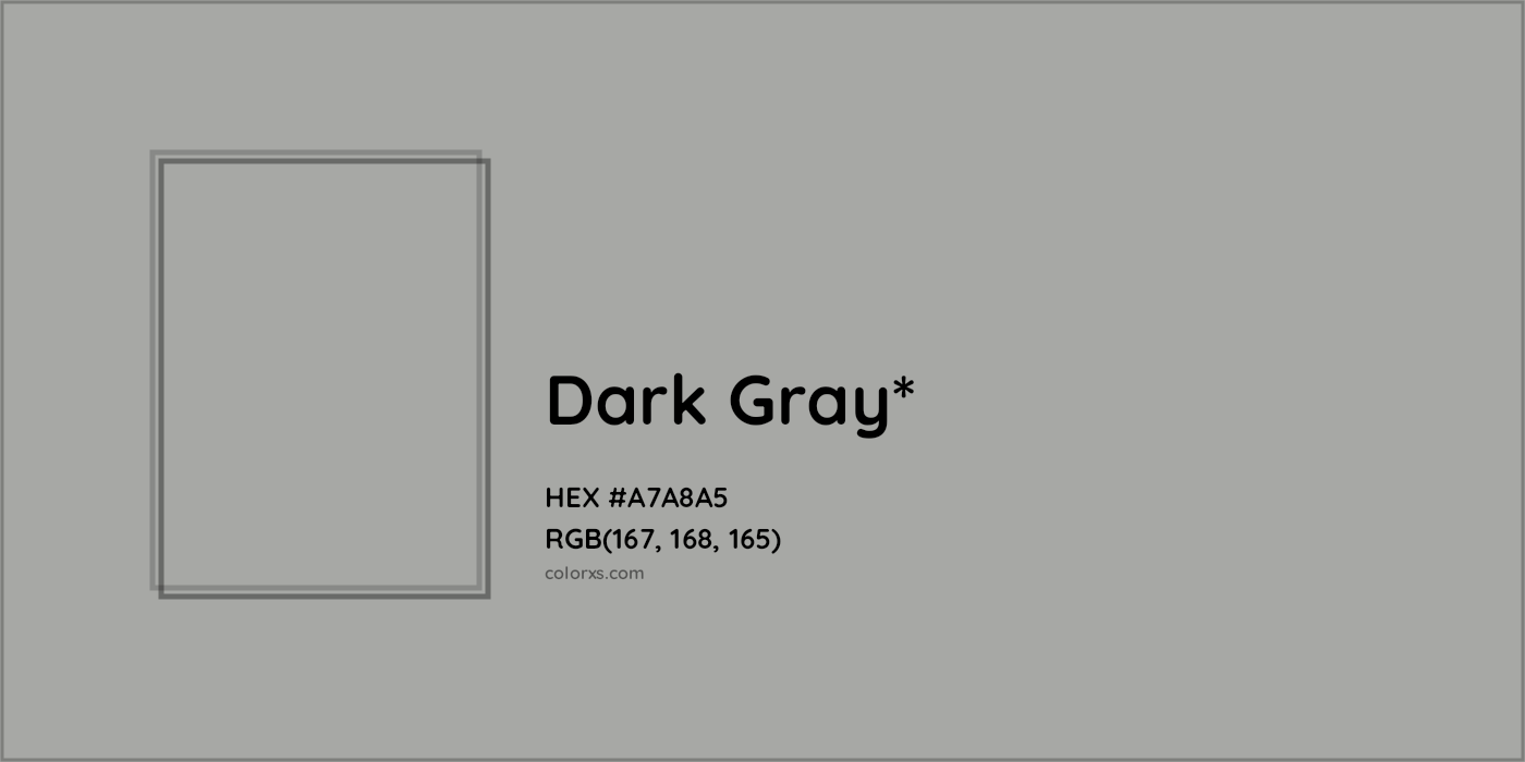HEX #A7A8A5 Color Name, Color Code, Palettes, Similar Paints, Images