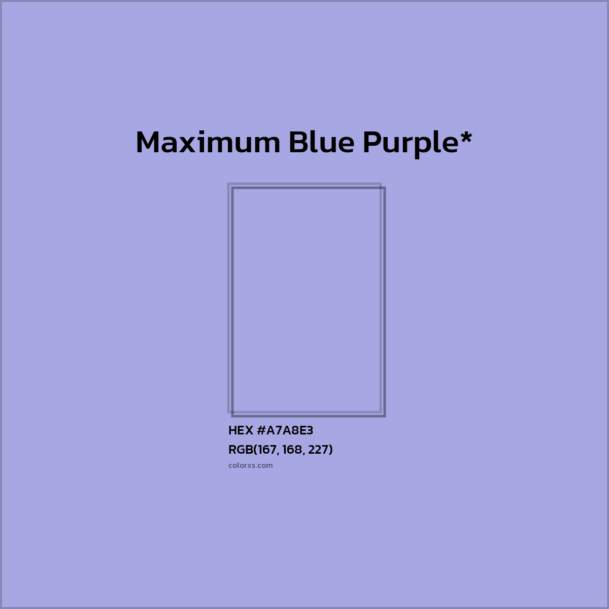 HEX #A7A8E3 Color Name, Color Code, Palettes, Similar Paints, Images