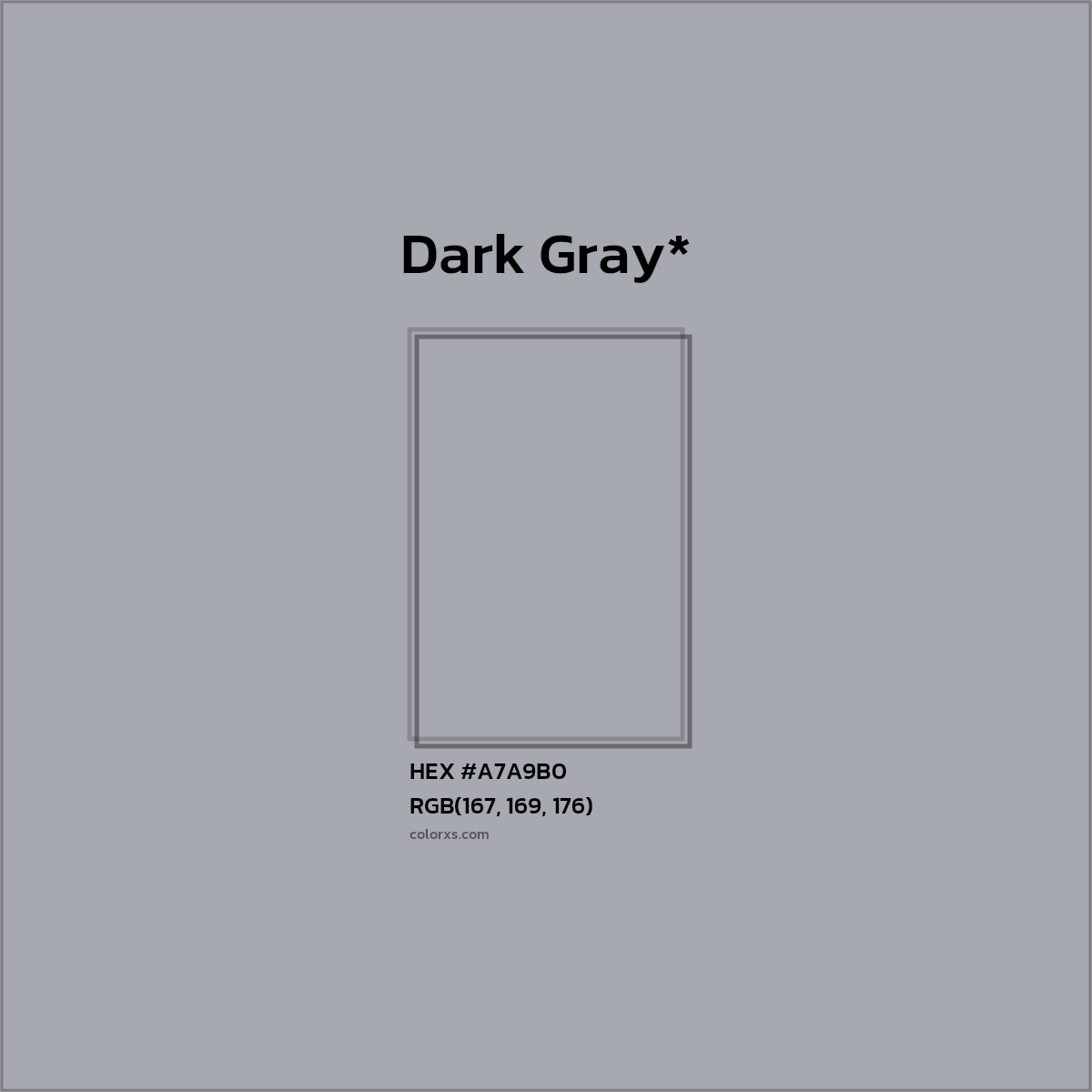 HEX #A7A9B0 Color Name, Color Code, Palettes, Similar Paints, Images
