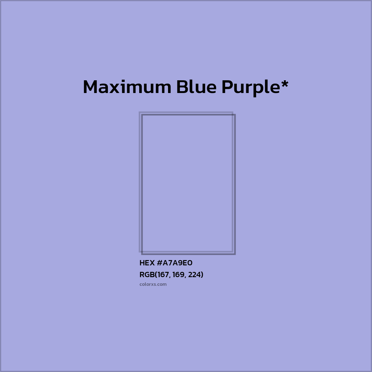 HEX #A7A9E0 Color Name, Color Code, Palettes, Similar Paints, Images