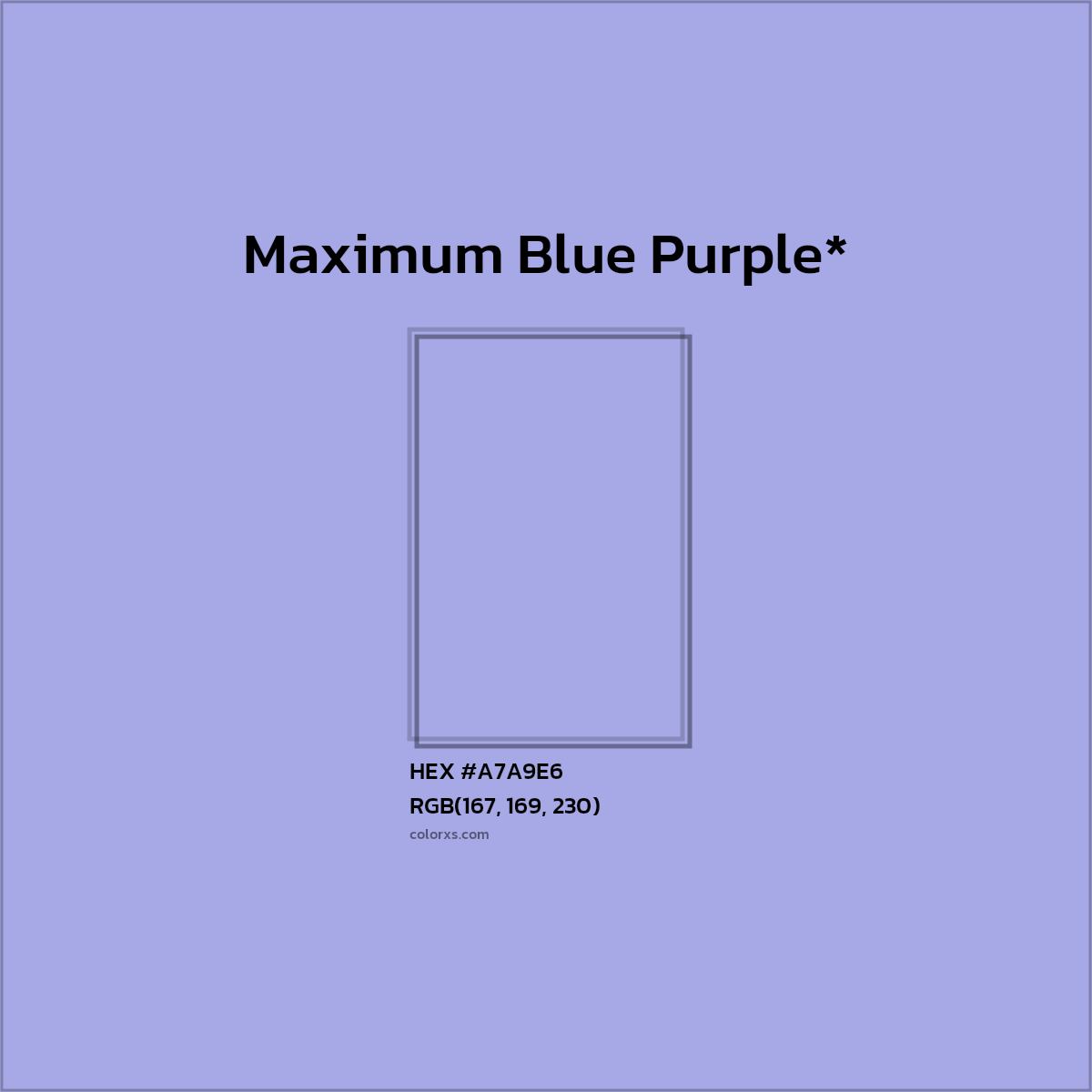 HEX #A7A9E6 Color Name, Color Code, Palettes, Similar Paints, Images