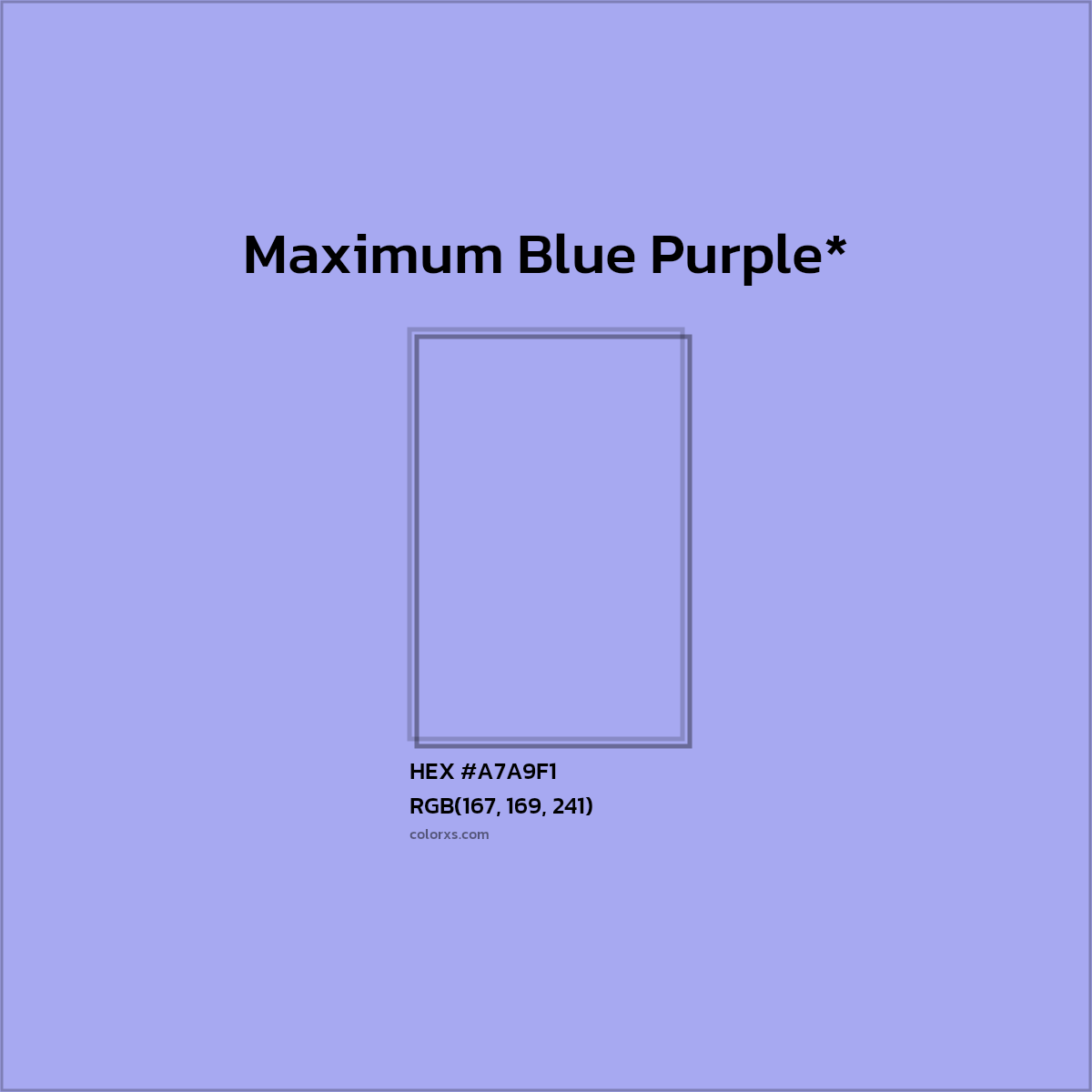 HEX #A7A9F1 Color Name, Color Code, Palettes, Similar Paints, Images