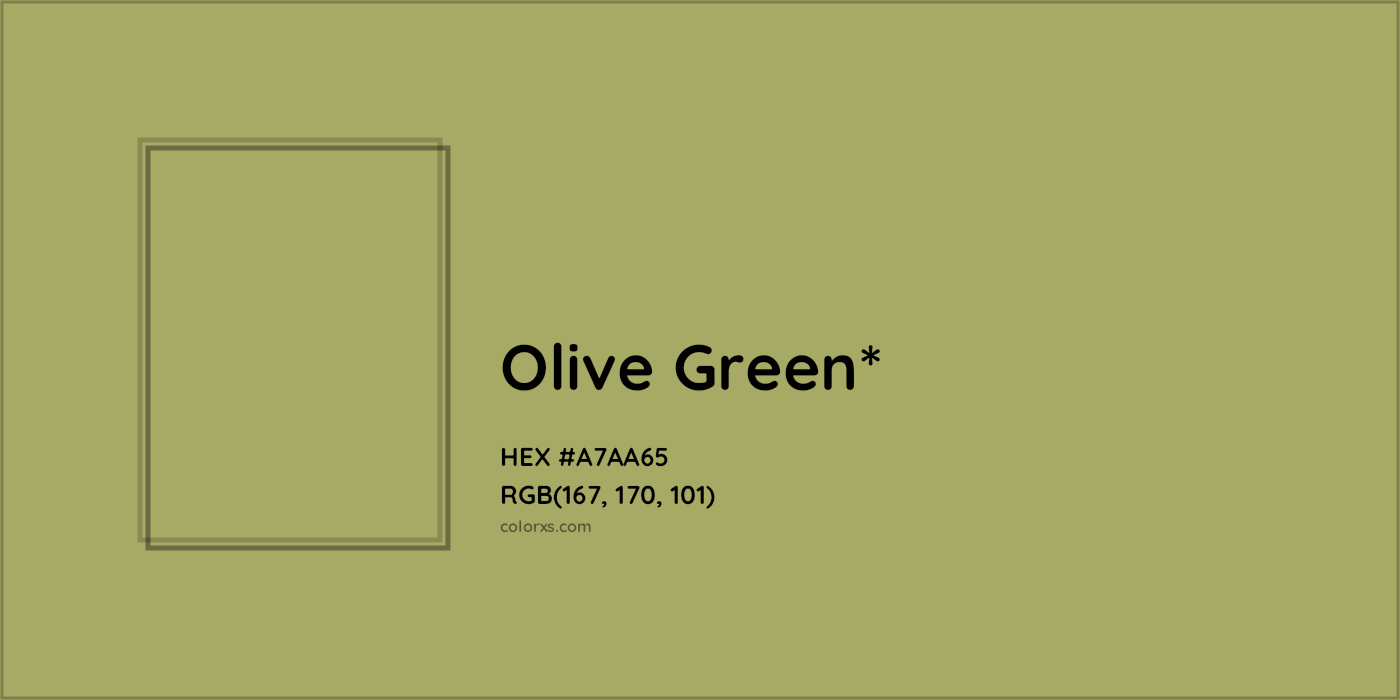 HEX #A7AA65 Color Name, Color Code, Palettes, Similar Paints, Images