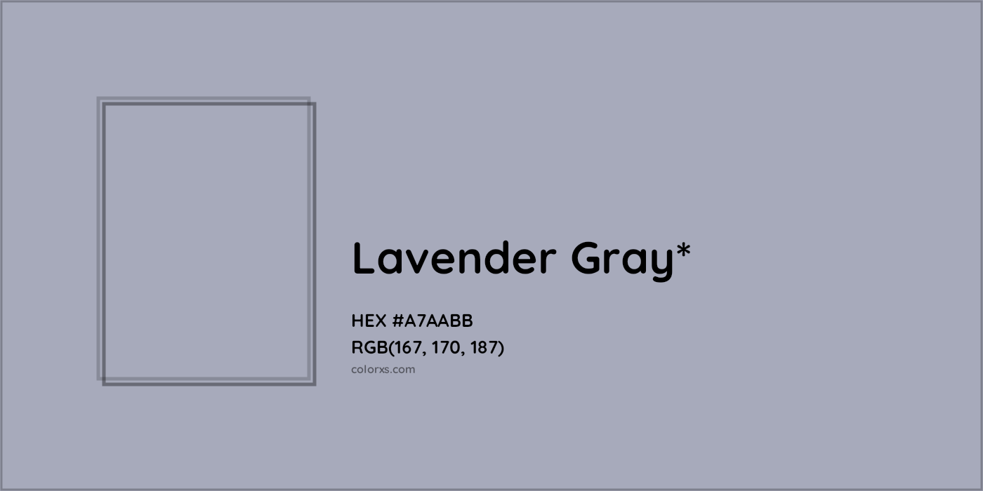 HEX #A7AABB Color Name, Color Code, Palettes, Similar Paints, Images