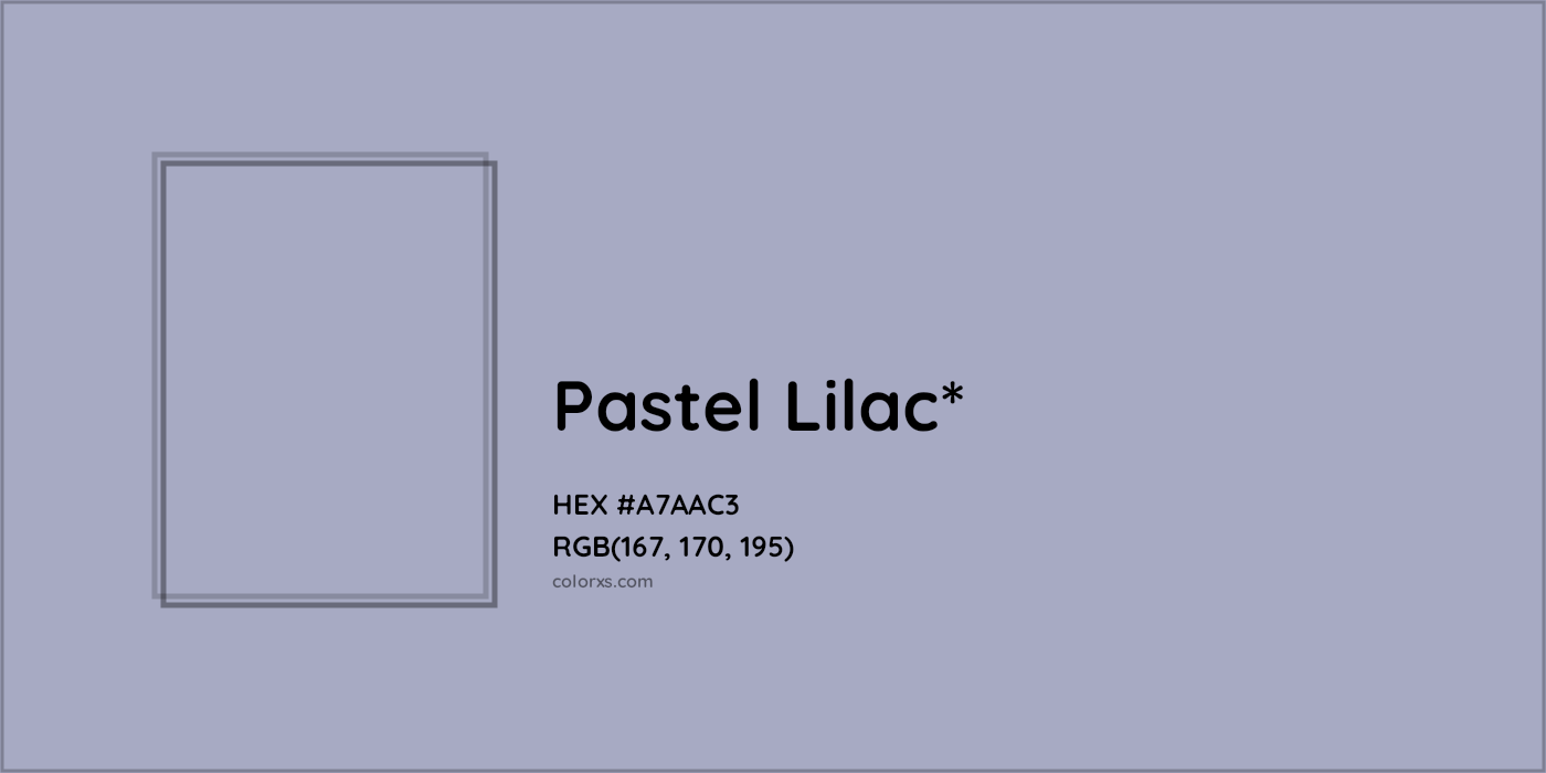 HEX #A7AAC3 Color Name, Color Code, Palettes, Similar Paints, Images