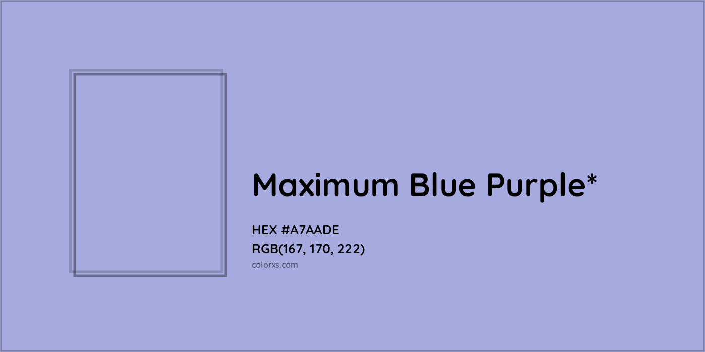 HEX #A7AADE Color Name, Color Code, Palettes, Similar Paints, Images