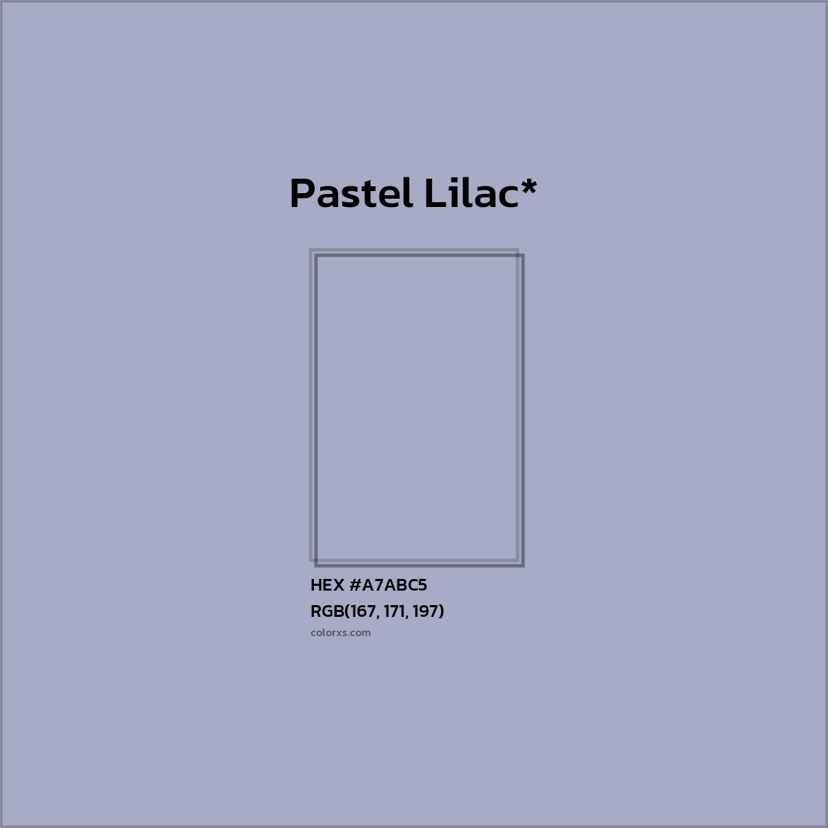 HEX #A7ABC5 Color Name, Color Code, Palettes, Similar Paints, Images