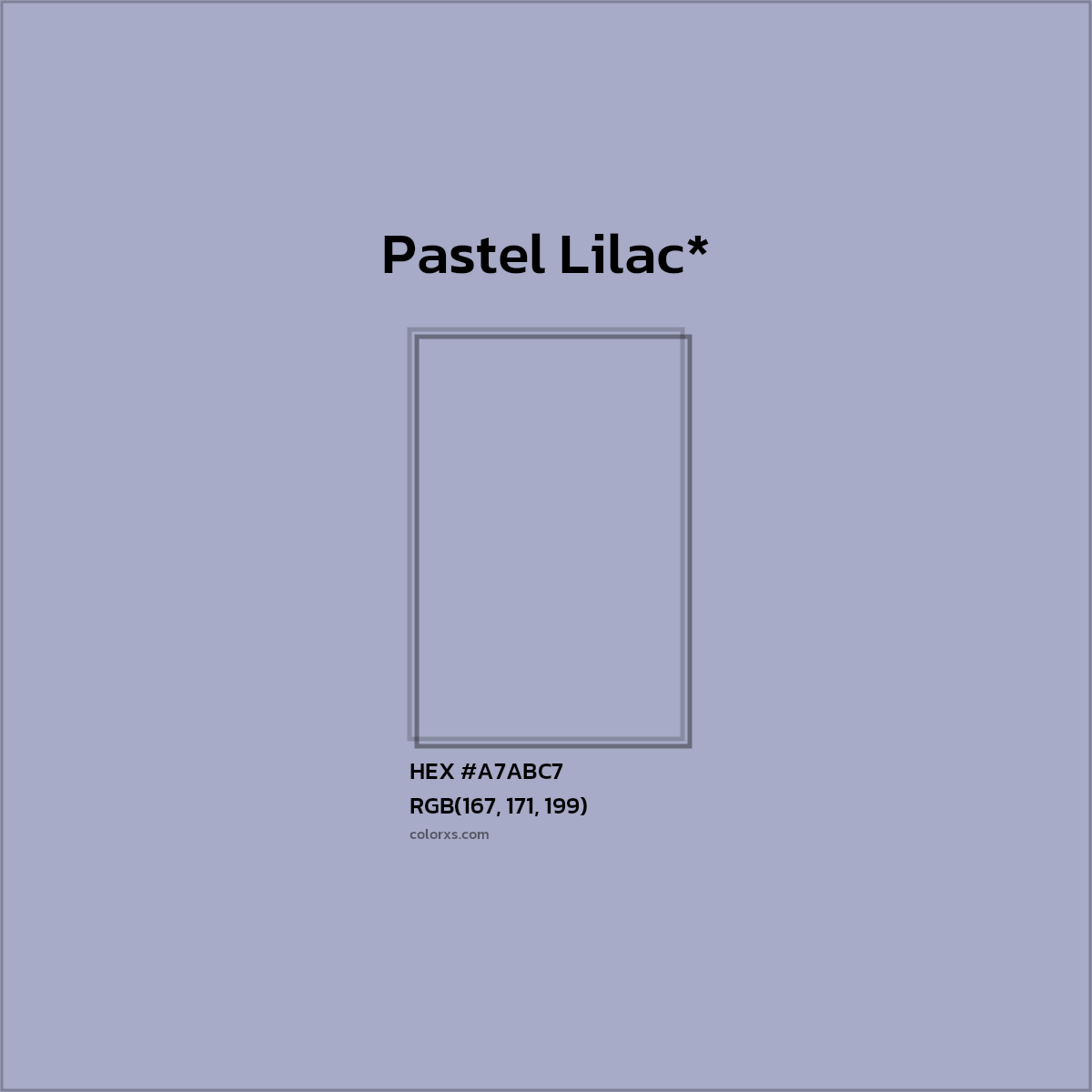 HEX #A7ABC7 Color Name, Color Code, Palettes, Similar Paints, Images