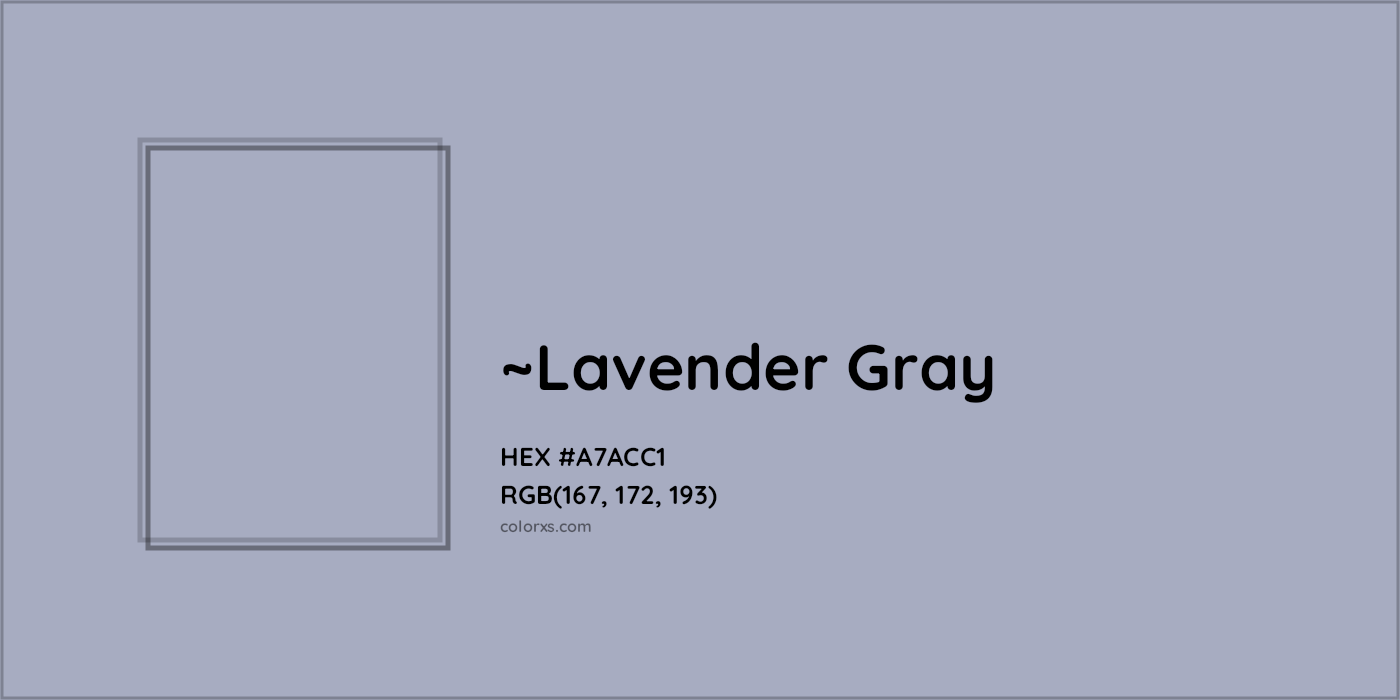 HEX #A7ACC1 Color Name, Color Code, Palettes, Similar Paints, Images