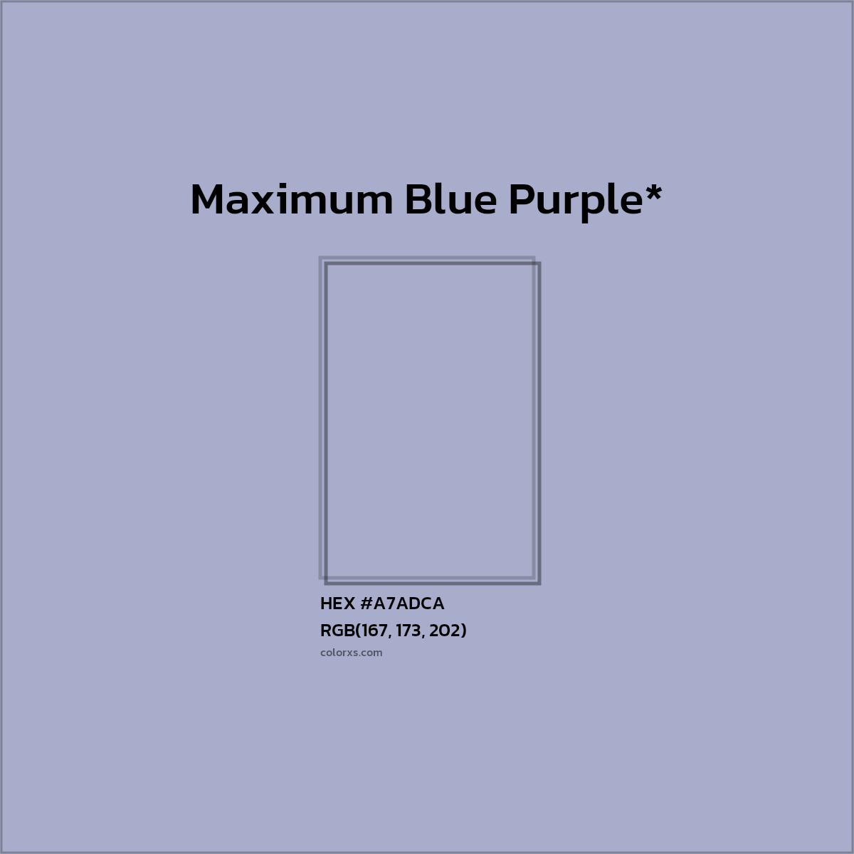 HEX #A7ADCA Color Name, Color Code, Palettes, Similar Paints, Images