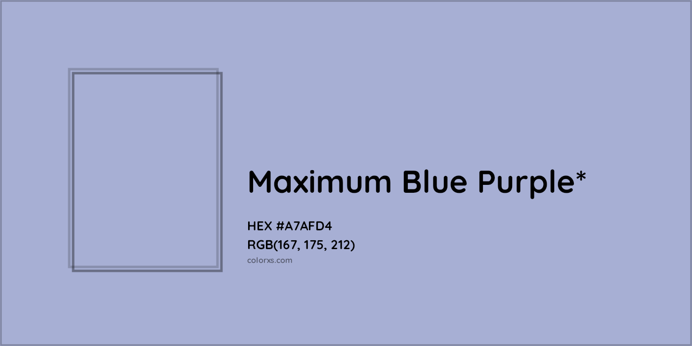 HEX #A7AFD4 Color Name, Color Code, Palettes, Similar Paints, Images