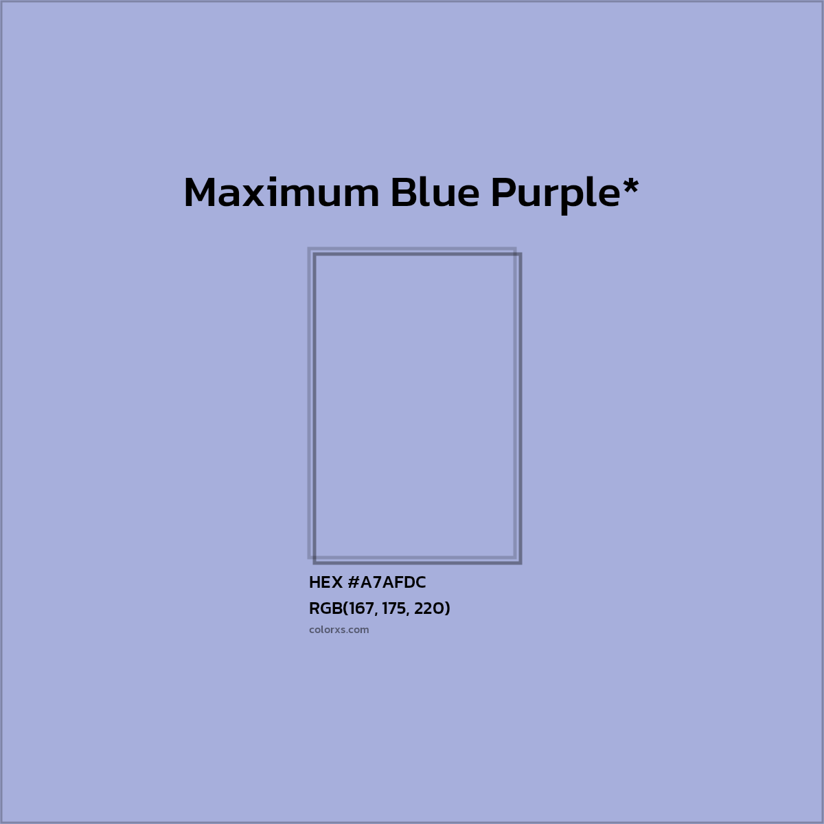 HEX #A7AFDC Color Name, Color Code, Palettes, Similar Paints, Images