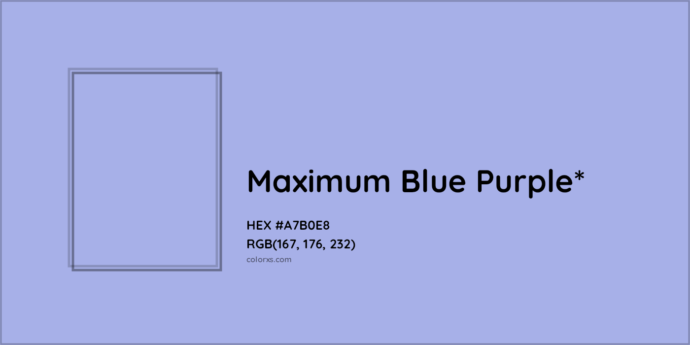 HEX #A7B0E8 Color Name, Color Code, Palettes, Similar Paints, Images