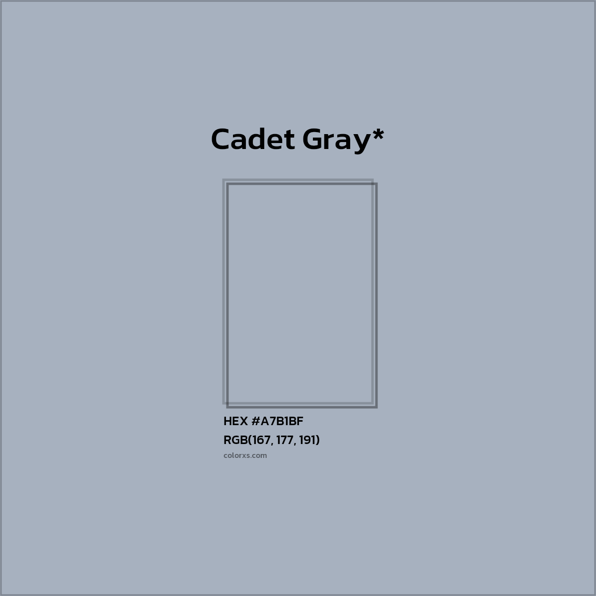 HEX #A7B1BF Color Name, Color Code, Palettes, Similar Paints, Images