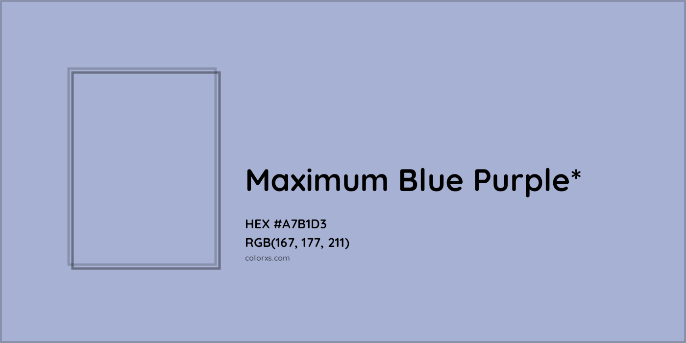 HEX #A7B1D3 Color Name, Color Code, Palettes, Similar Paints, Images