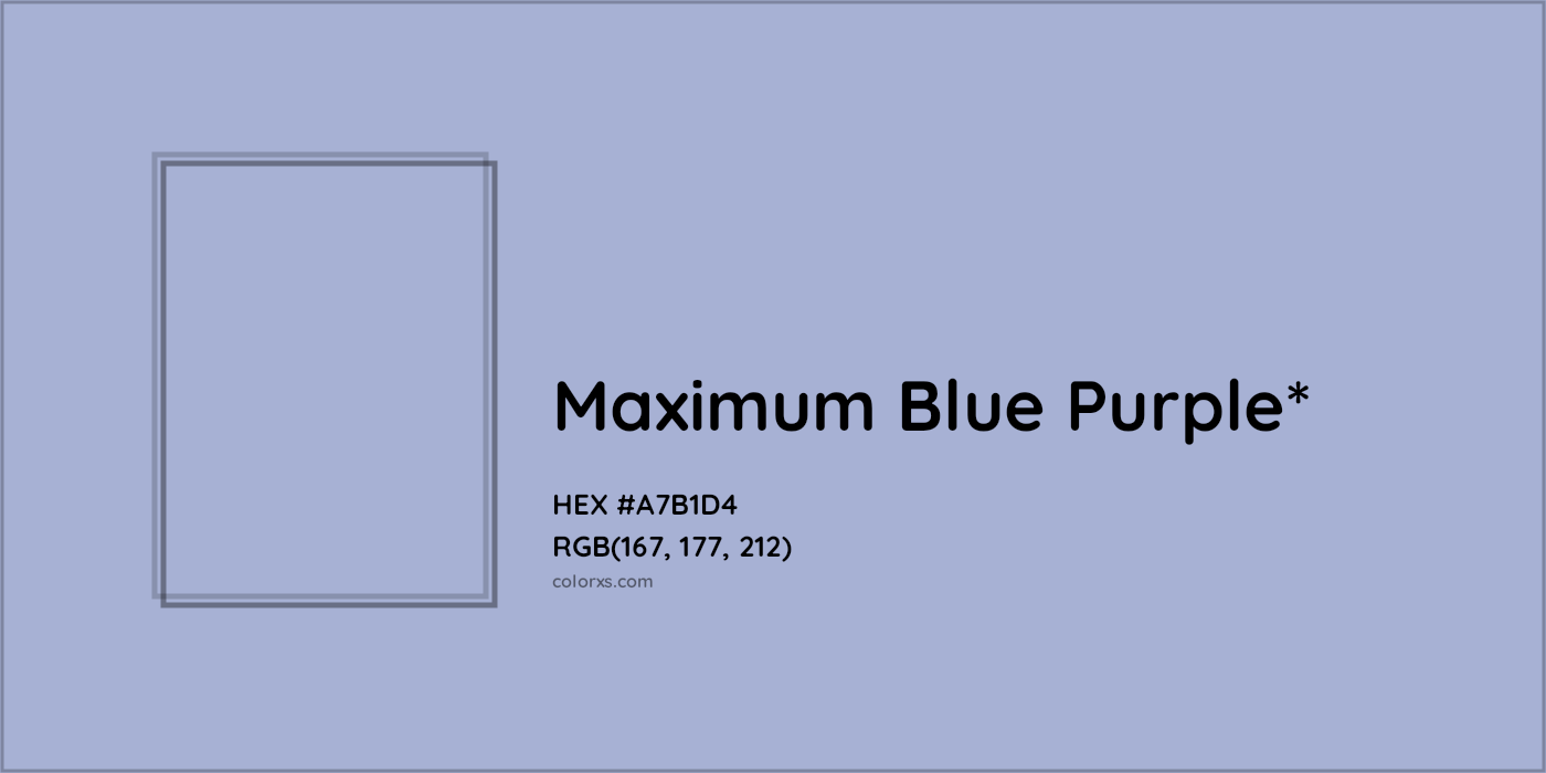 HEX #A7B1D4 Color Name, Color Code, Palettes, Similar Paints, Images