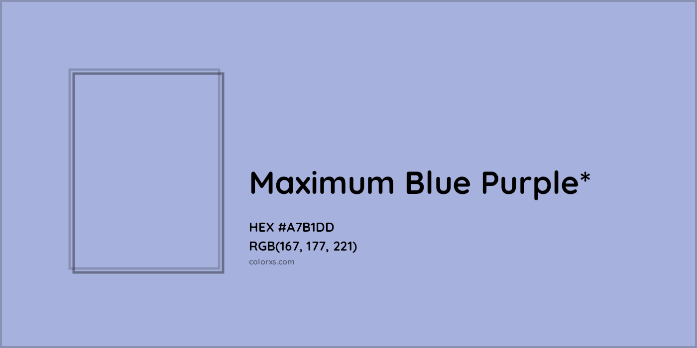 HEX #A7B1DD Color Name, Color Code, Palettes, Similar Paints, Images