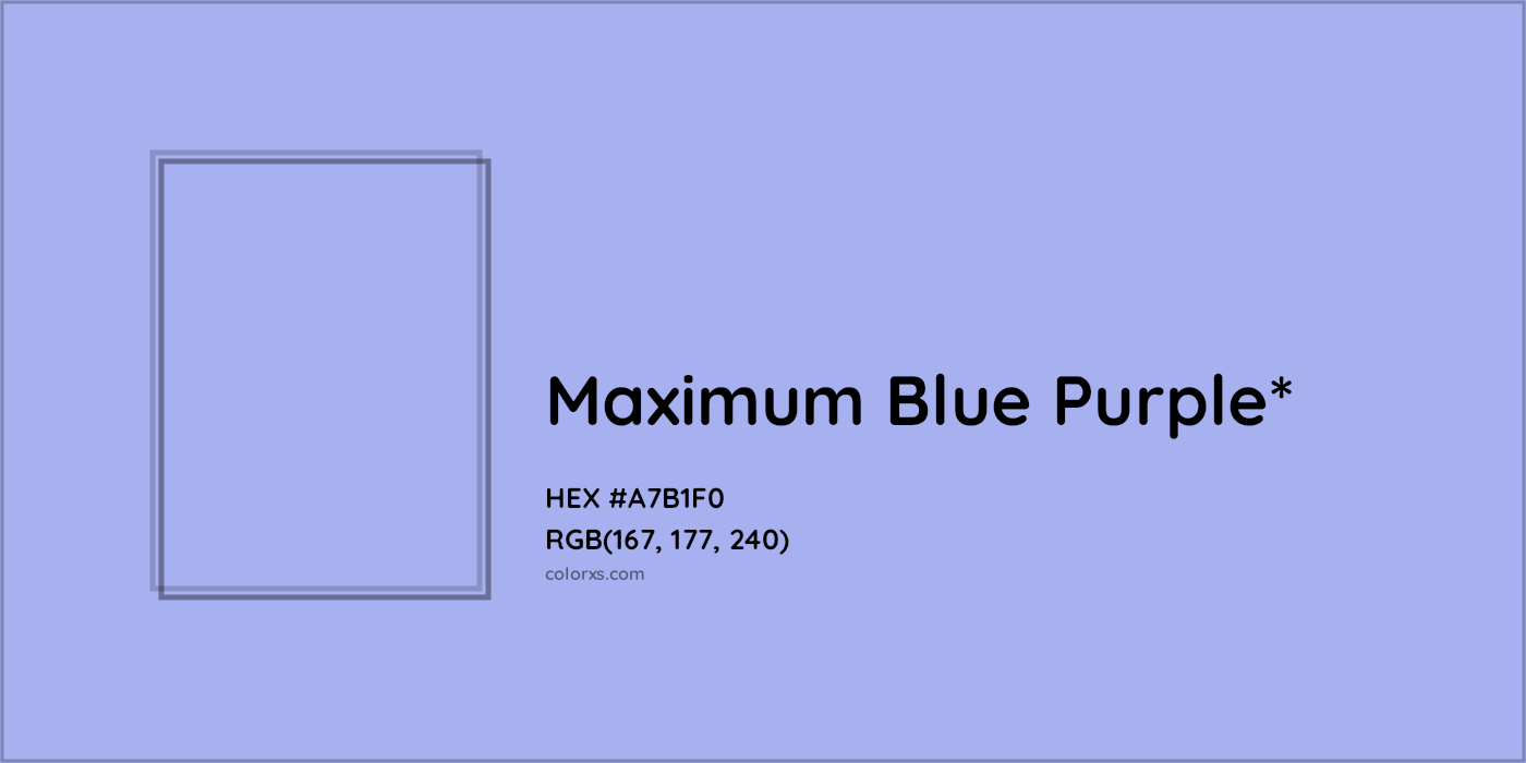 HEX #A7B1F0 Color Name, Color Code, Palettes, Similar Paints, Images