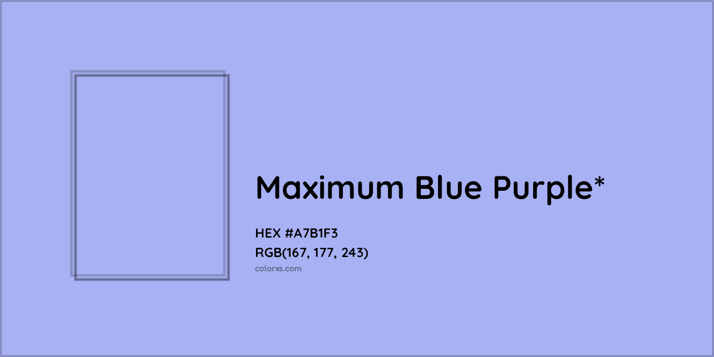 HEX #A7B1F3 Color Name, Color Code, Palettes, Similar Paints, Images